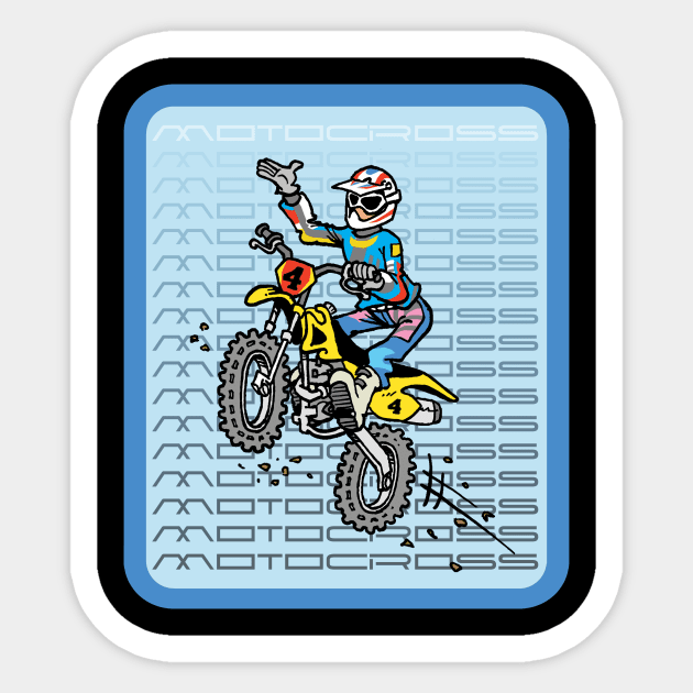 The Art of Motocross Sticker by Vick Debergh